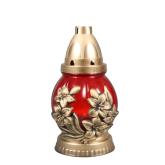 Round Flower Gravelight Lantern Red