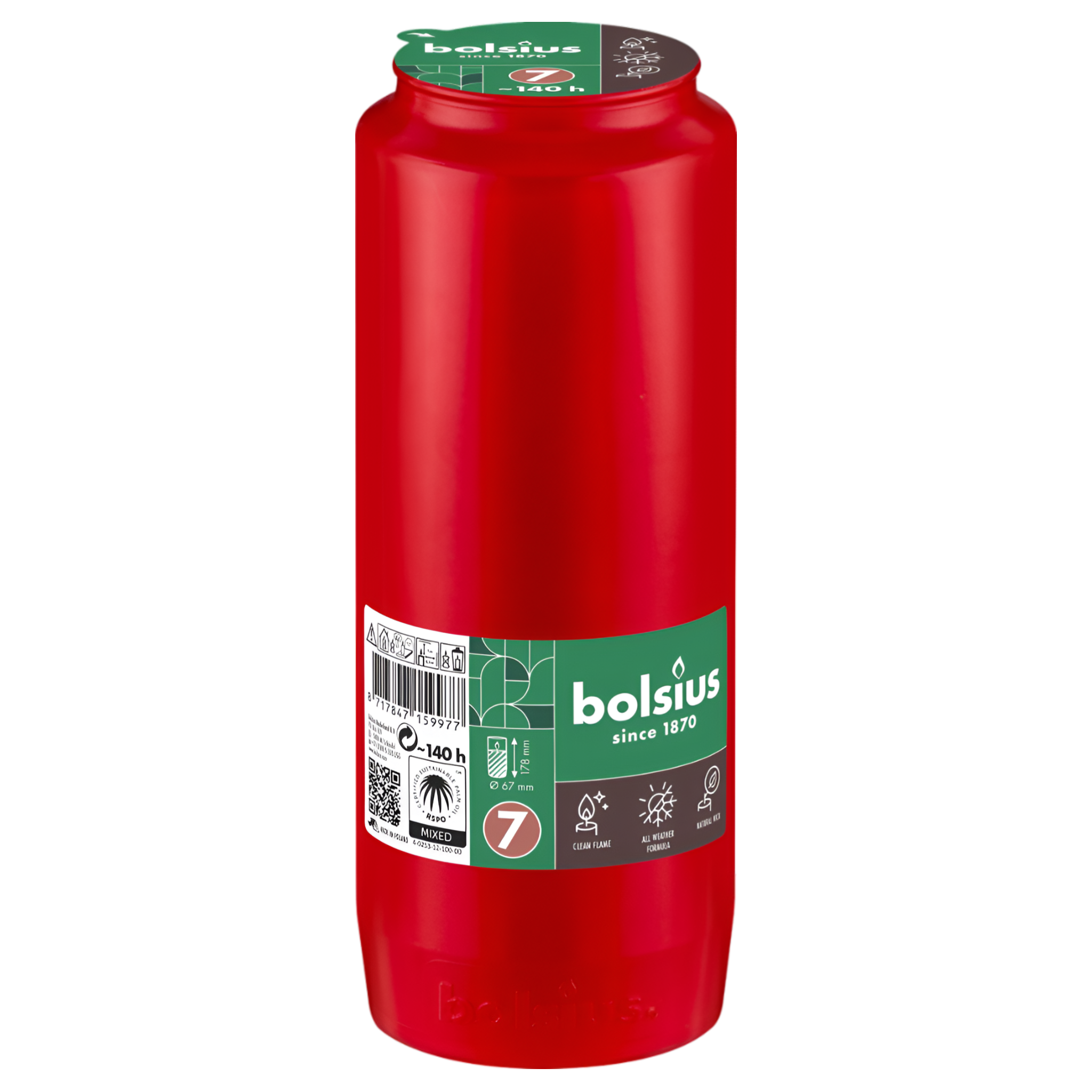 7 Day Oil Candle Red