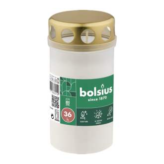 36 hour Candle w/lid White