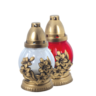 Round Flower Gravelight Lantern Red
