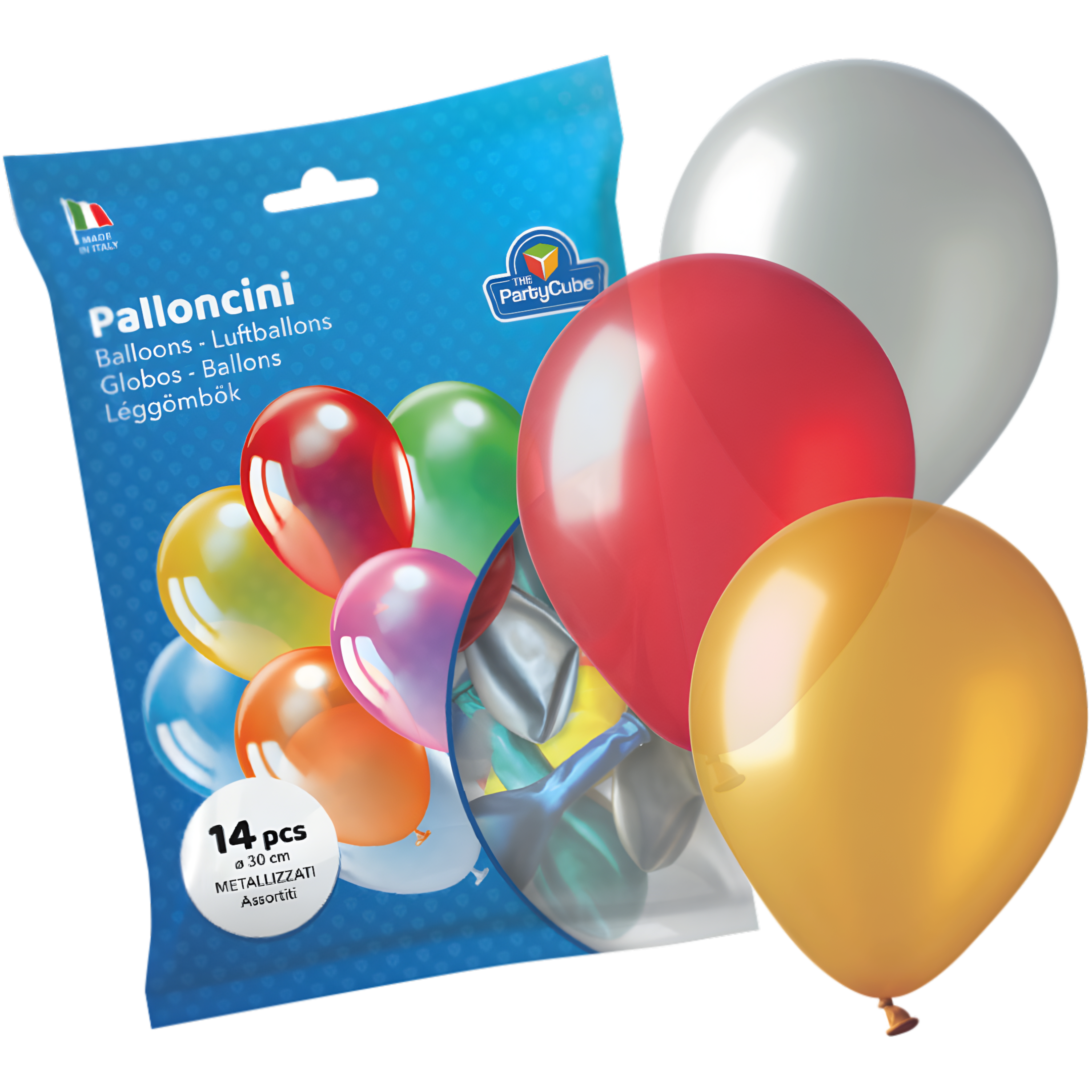 Metallic Balloons x 14 Assorted Colours