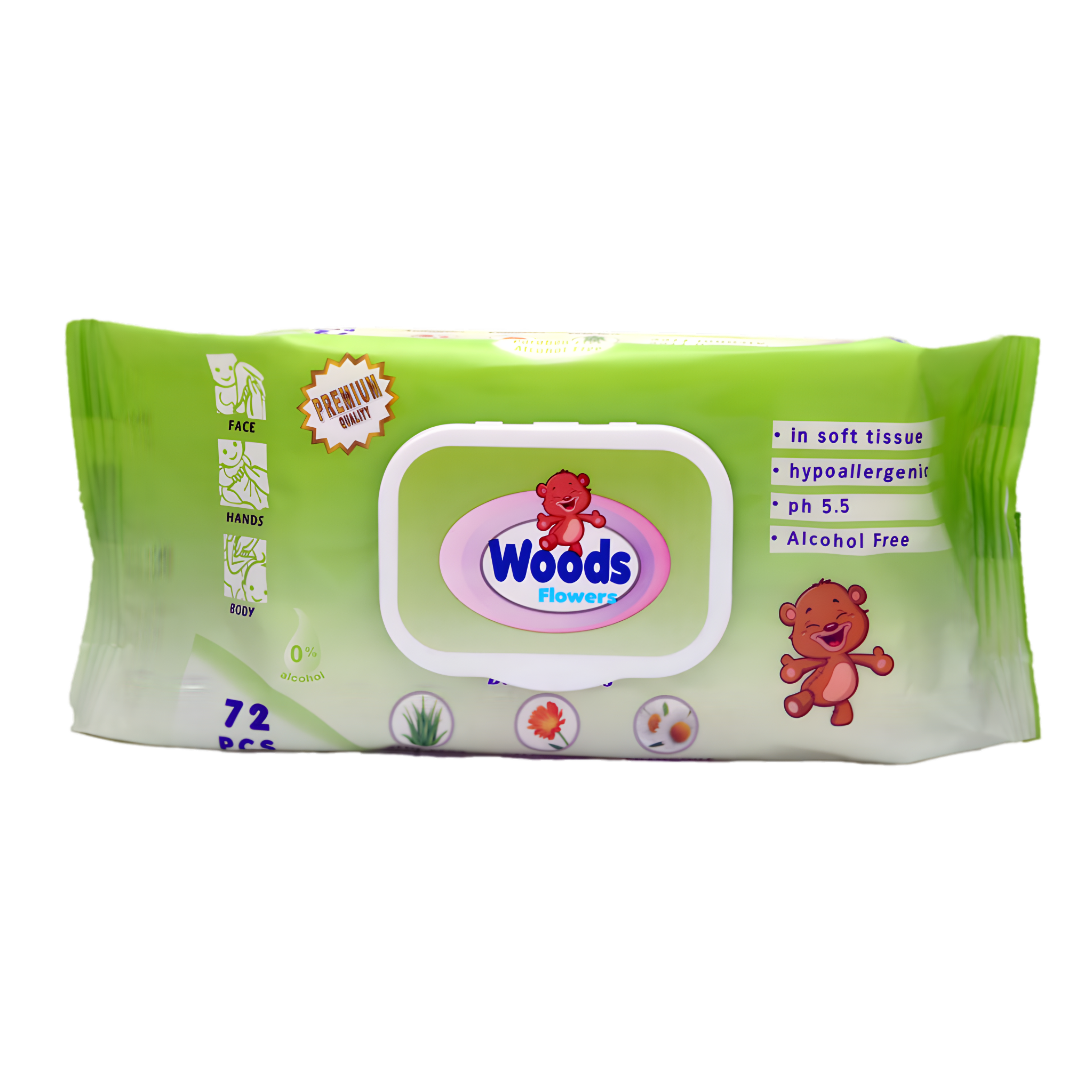 WOODS Baby Wipes x 72